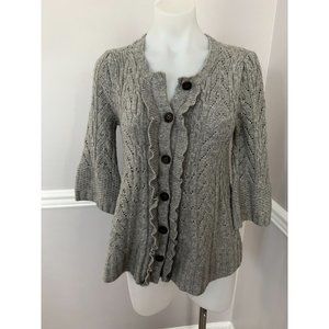 JUICY COUTURE GREY CARDIGAN WOOL CASHMERE SMALL
